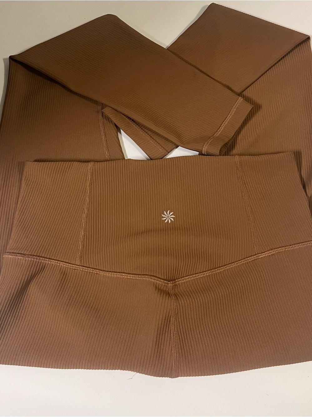 Athleta elationRibbed Full-Length Leggings in Brown